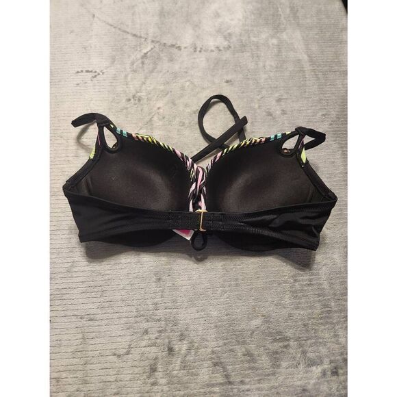 Victorias Secret Gorgeous Add 1.5 Cups Push Up Tie Dye Print Bikini Top Sz 32D - Picture 2 of 3